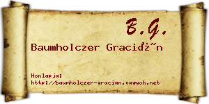 Baumholczer Gracián névjegykártya